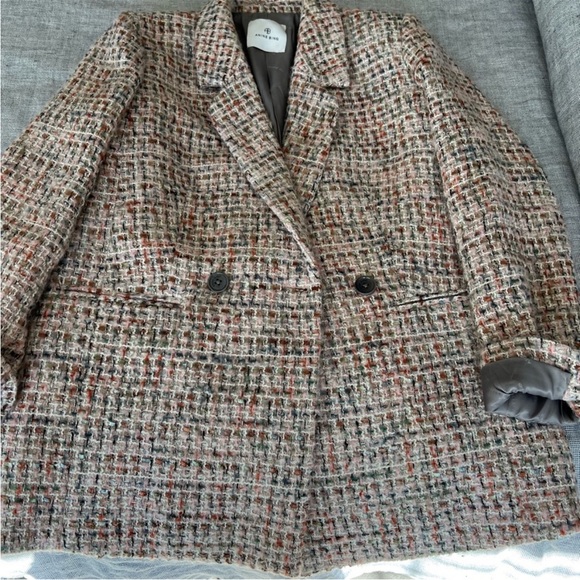 Anine Bing Lavender Diana Tweed Blazer - Picture 4 of 4